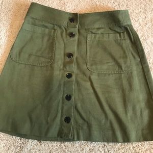 Madewell green skirt